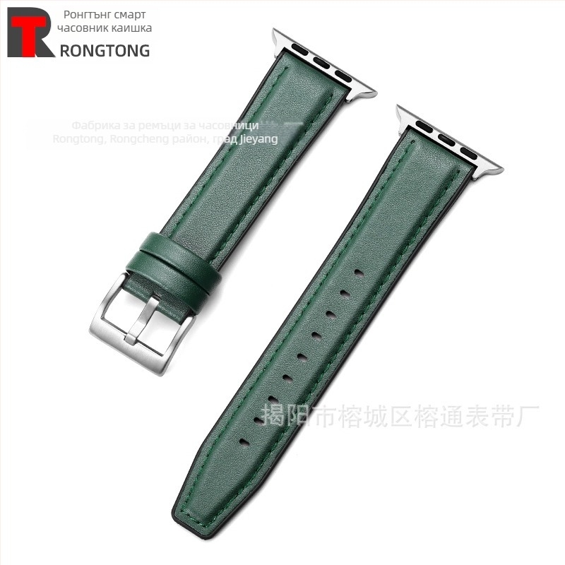 Силиконово-хибриден ремешек за Apple Watch от микрофибърна кожа, 22 мм, 25 г, съвместим с моделите 8/SE/7/6/5