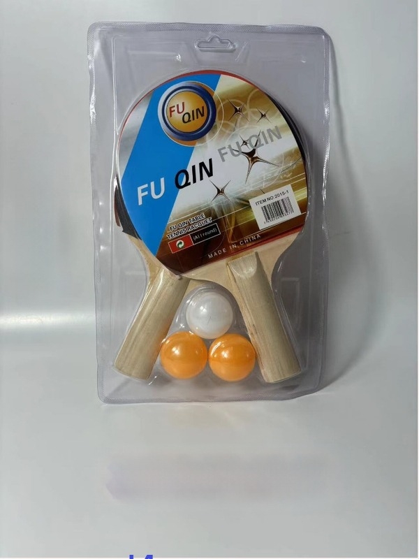 Ракетки за тенис на маса McKeigo, комплект от 2 бр. с 3 топки; пластина: топола; гуми: обратна лепенка; вид ракетки: хоризонтален удар