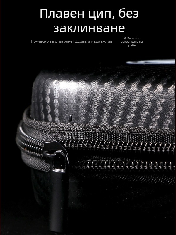 Калъф за тенис ракета за маса с твърда хексагонална форма, текстура на карбон, водоустойчив, голям капацитет, преносим