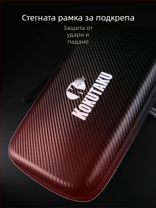 Kokutaku Твърд квадратен калъф за ракети за тенис на маса, голям капацитет, водоустойчив, портативен, материал Oxford cloth