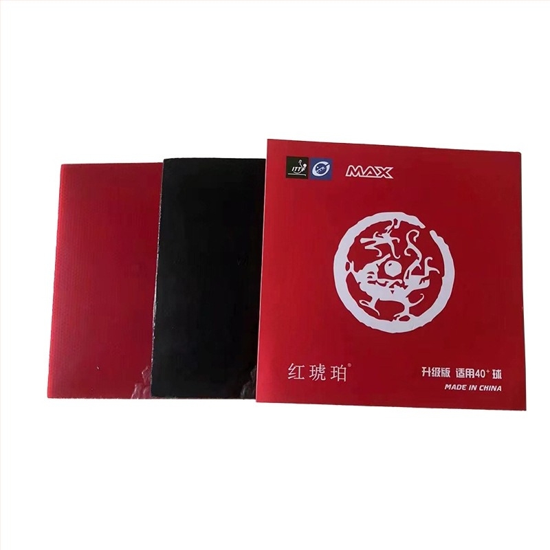 Гума за тенис на маса с обратно лепило и филм за покриване на ракетката — Red Amber