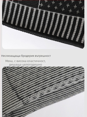 Наколенка - плетена, удължена компресионна защита за коляното за колоездене, бягане, футбол и баскетбол; материали: найлон, найлон спандекс, латексна прежда