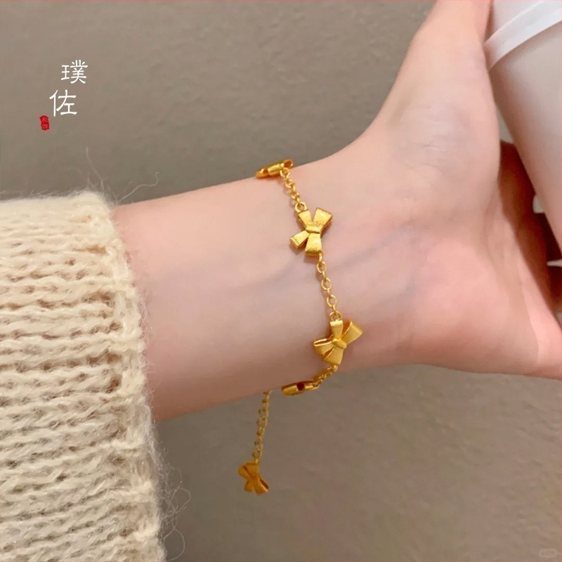 Puzuo медна гривна — електроплатирана DIY бижутерия, сладък стил