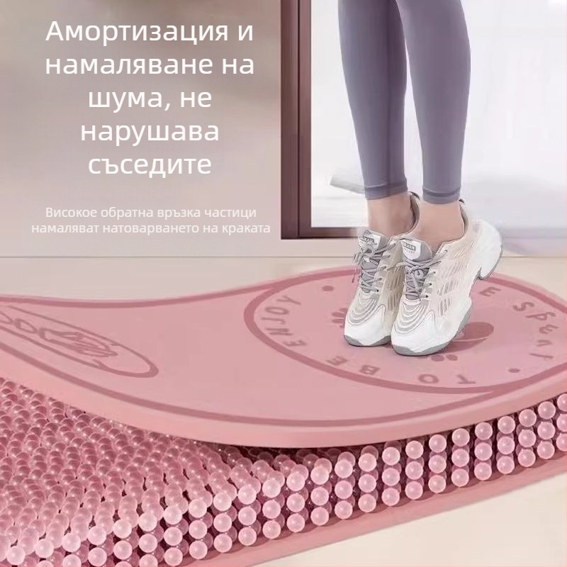 Йога постелка, принт с карикатура, ТПЕ материал, дебелина 8 мм, антихлъзгаща, ударопоглъщаща