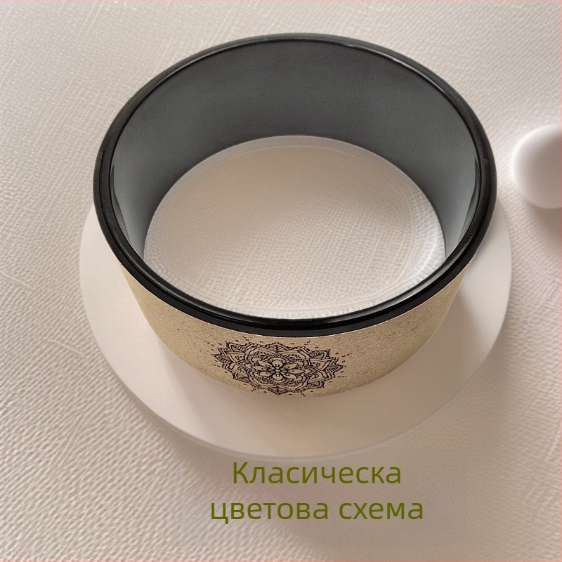 Корково йога колело за студиа, масаж на гърба и разтягане на раменете, подпомага огъване на гръбнака, материал: PP+корк, марка: Xinge