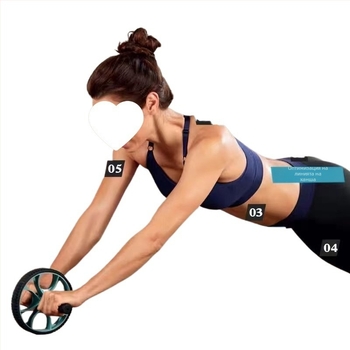 Абдоминално колело за упражнения – едно колело, стоманена рама, гумено безшумно колело, за отслабване, унисекс