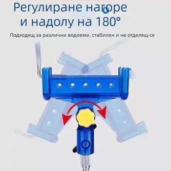 Самозадържащ държач за риболовни пръчки и универсална земна стойка