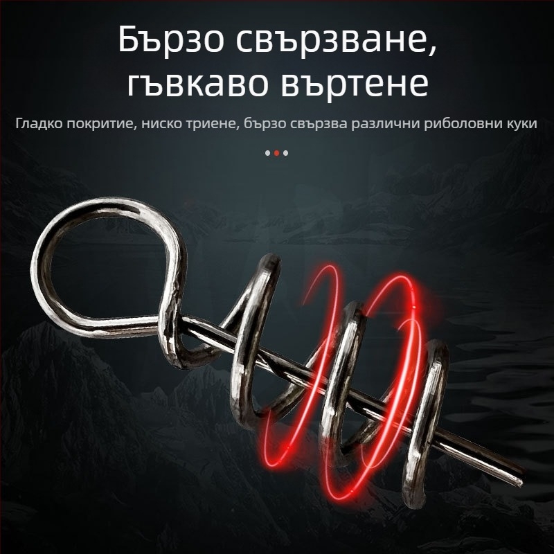 Риболовни части за примамки: пружинен щифт за меки примамки, 304 неръждаема стомана, Samsung Fishing Gear
