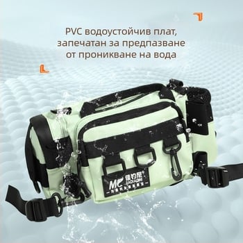 Риболовна чанта за примамки, мултифункционална талия/кръстосано през рамо чанта, канвас (Марка: Jiajiaoni; Материал: Канвас; Водоустойчивост: Не)