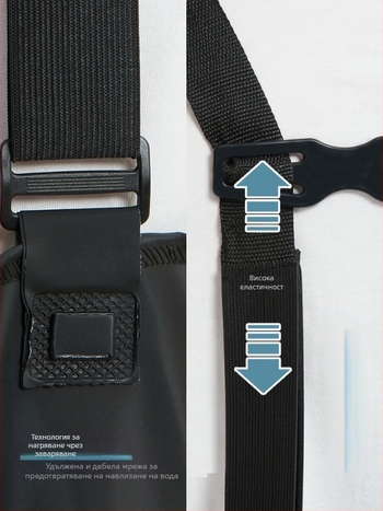 Haixiang рибарски панталони, водоустойчиви и износоустойчиви, PVC плетена материя, 1 джоб, висока еластичност