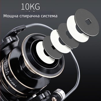 Спининг макара за риболов с пълна метална CNC конструкция, 40 броя в опаковка