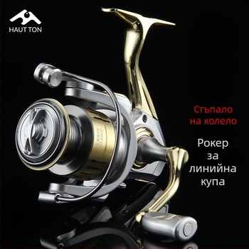 Спининг макара за риболов — метална конструкция; частна марка Haut ton/haodun; произход Нингбо, Zhejiang; кутия 40 броя