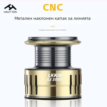 Спининг макара за риболов — метална конструкция; частна марка Haut ton/haodun; произход Нингбо, Zhejiang; кутия 40 броя