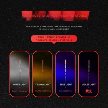Нощна риболовна лампа с LED, захранвана от батерия, алуминиева сплав, обхват 200–500 м, включено зарядно