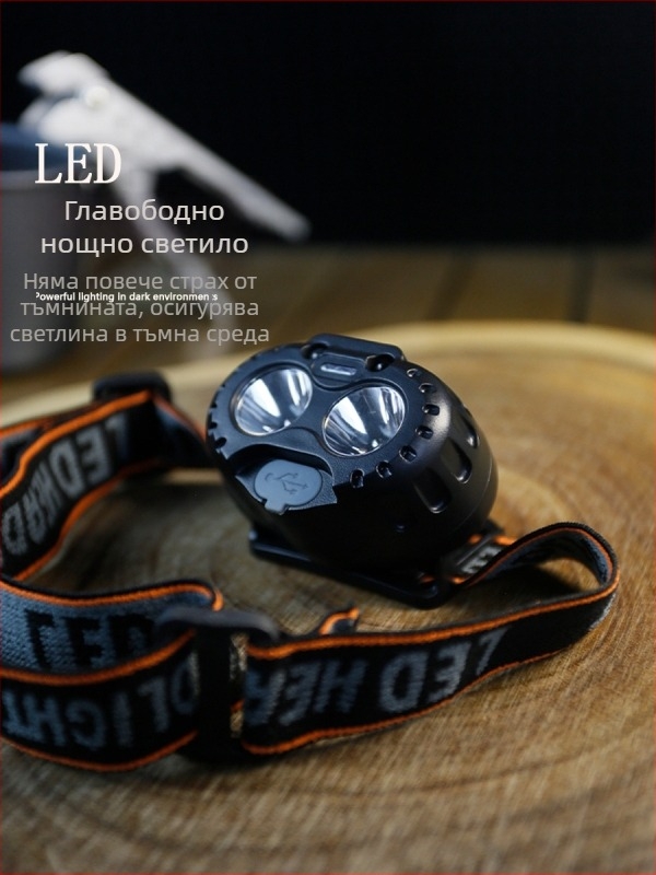 LED челна лампа, презареждаема, водоустойчива, обхват 100 м, време на работа 3–6 ч, тегло 55 g