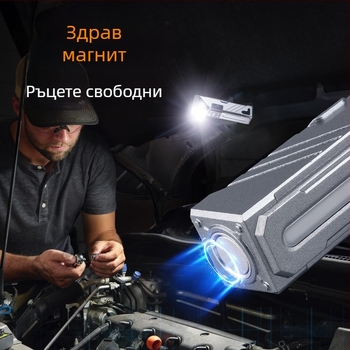 Фенерче за глава с LED, презареждащо се, регулируем ъгъл, ABS корпус, батерийно захранване, обхват 100–200 м