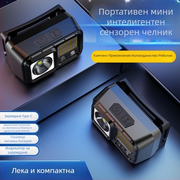 Челна лампа с дълъг обсег LED лъч, презареждаема за къмпинг и нощен риболов, 10W, 1200mAh, ръчно задвижване, преносима