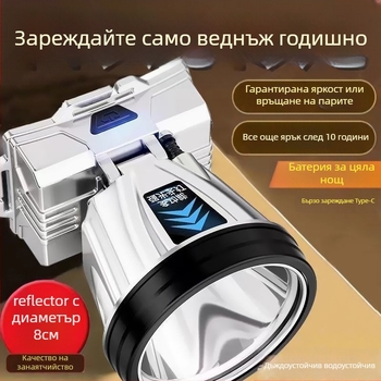 LED челна лампа за нощен риболов — висок интензитет, дълъг обсег, водоустойчива, презареждаща се