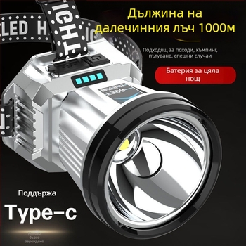 LED челна лампа за нощен риболов — висок интензитет, дълъг обсег, водоустойчива, презареждаща се