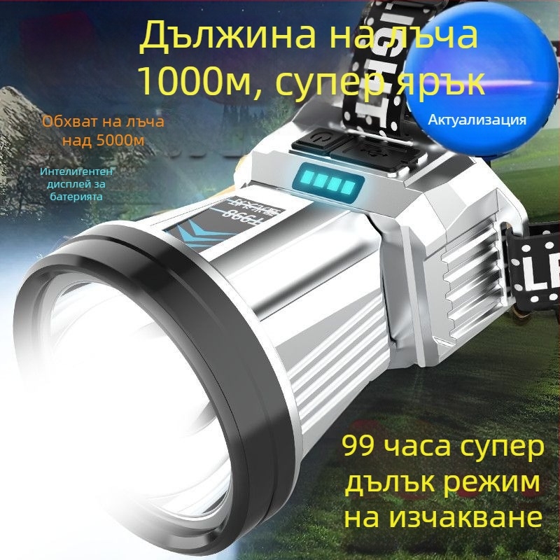 LED челна лампа за нощен риболов — висок интензитет, дълъг обсег, водоустойчива, презареждаща се