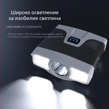 LED челник за риболов с клип за шапка, монтиран на глава, зарядно включено, светодиоден източник, обхват до 50 м, компактно и леко, марка Qianliguang