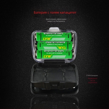 LED преносима челна лампа за къмпинг и риболов, батерийно захранване, 3W ярък светлинен с червен и бял двоен режим