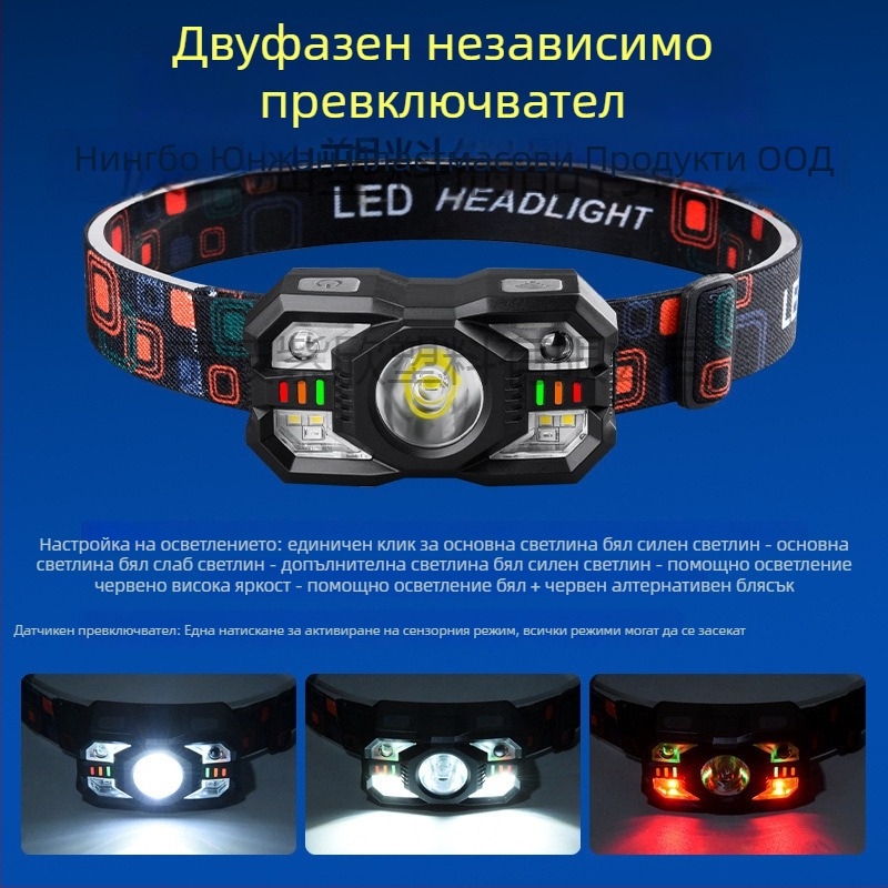 LED челник - преносим, презареждаем, 5W, 800 mAh, LED светодиод, ABS корпус, зарядно включено, обхват 200–500 м