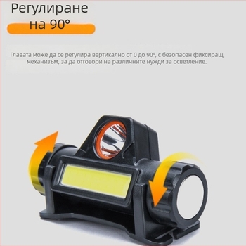 Челна лампа с COB LED - мини, презареждаща, водоустойчива, 10W, обхват 50-100 м