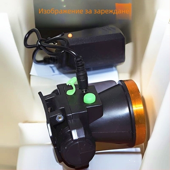 Фенер за глава с мощна светлина, презареждащ се за риболов, дълъг живот на батерията, миньорски фенер и нощно осветление.