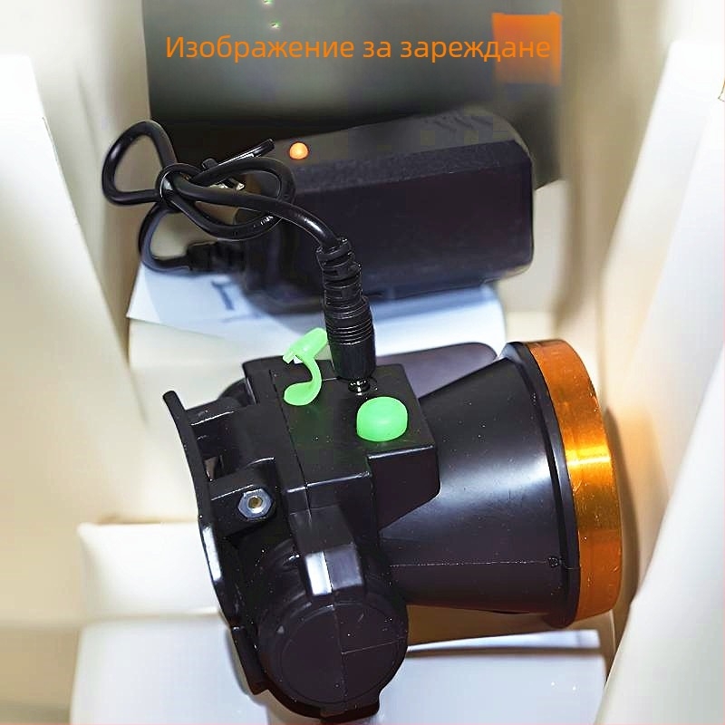 Фенер за глава с мощна светлина, презареждащ се за риболов, дълъг живот на батерията, миньорски фенер и нощно осветление.