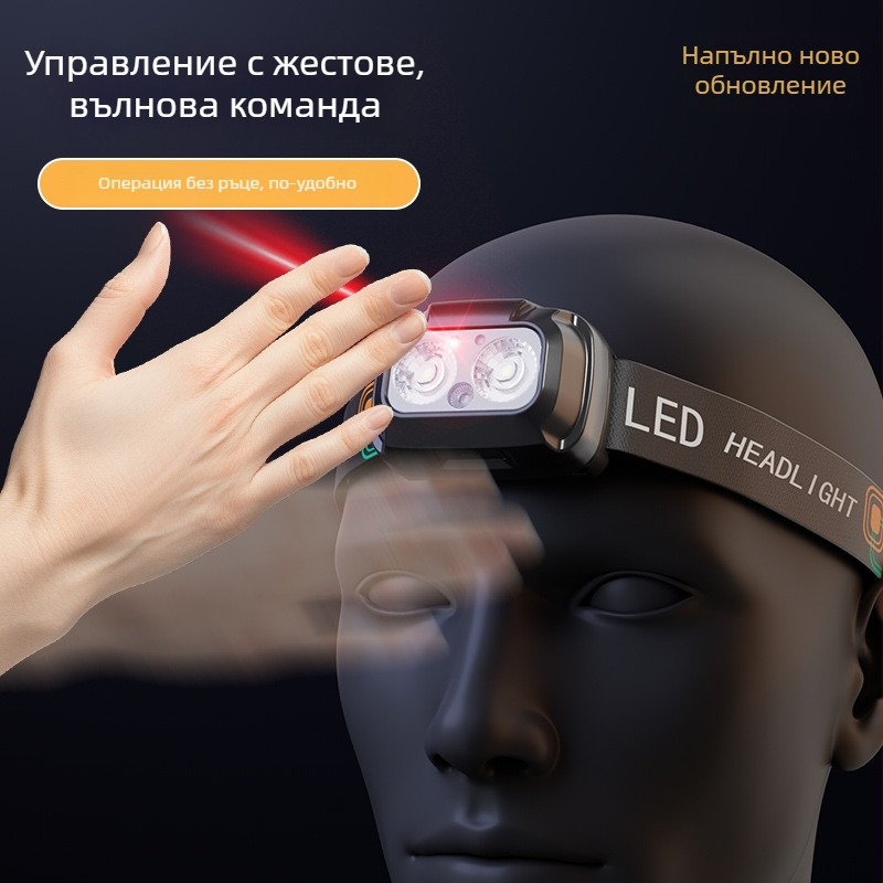 Челна лампа с презареждаема литиева батерия 2000 mAh, 6W LED, за къмпинг, нощен риболов и приключения на открито, обхват 50–100 м