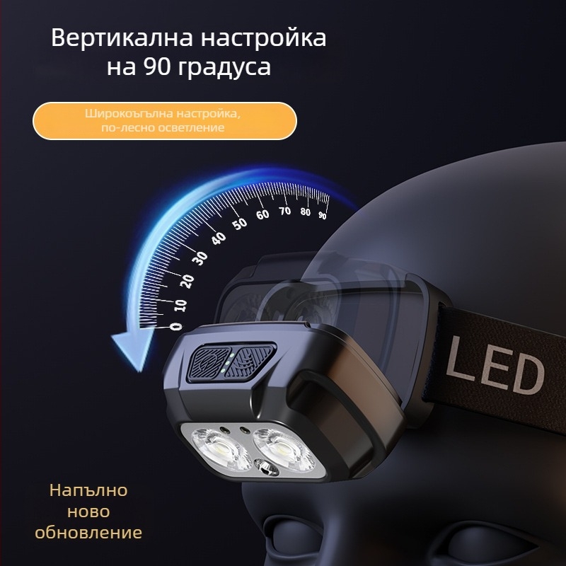 Челна лампа с презареждаема литиева батерия 2000 mAh, 6W LED, за къмпинг, нощен риболов и приключения на открито, обхват 50–100 м