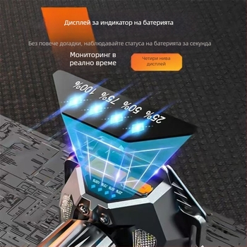 LED челна лампа, презареждаща се, ултраярка, дълъг обсег, сензор, 16 ч работа