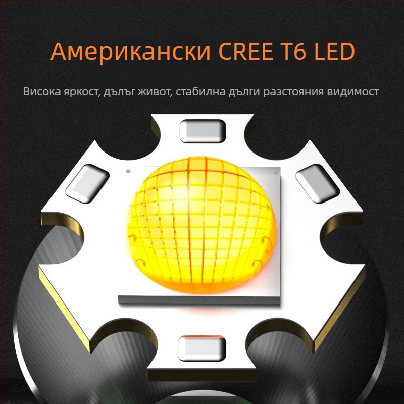 Гръдно LED осветление за спорт на открито: регулируемо на 2 нива, USB зареждане, ръчно задвижване, 360° въртене, обхват до 100 м