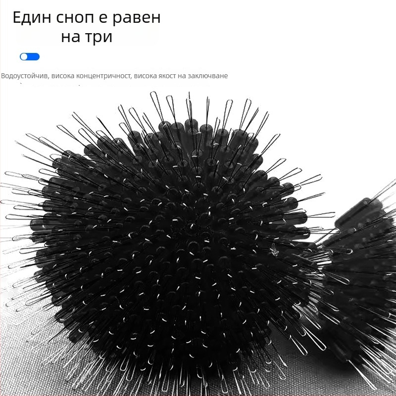 Space Beans силиконови риболовни мънисти – кристални, ултрастегнати, състезателно качество, черни за риболов, 100 броя