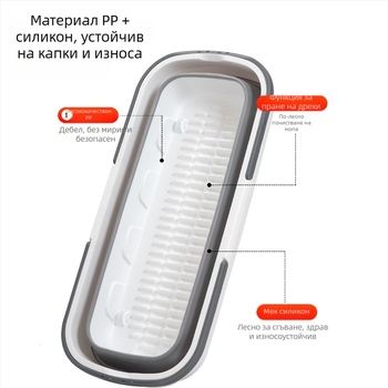 Пластмасова сгъваема квадратна кофа за миене на автомобил и риболов