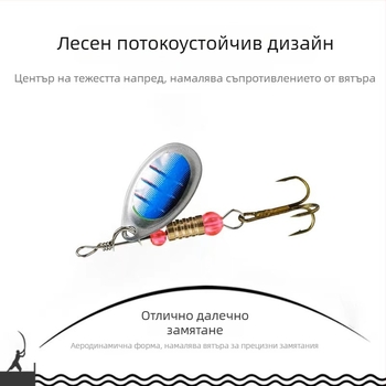 Завъртаща се примамка с метални пайети, композитен комплект пайети, 3,5 g, Jiacheng Fishing Gear