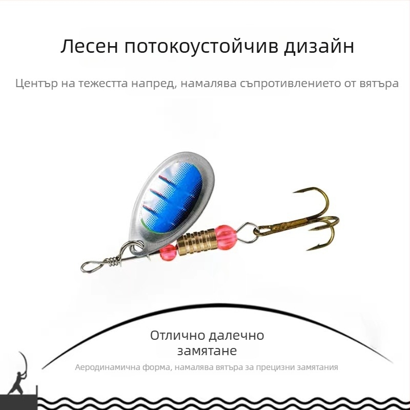 Завъртаща се примамка с метални пайети, композитен комплект пайети, 3,5 g, Jiacheng Fishing Gear