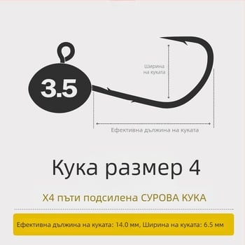 Подсилен комплект за джиг риболов: кука с оловна глава, микро примамки и система против закачане