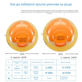 Детски плувни ръкавчета, PVC материал, пръстен за плуване, марка Unique Item