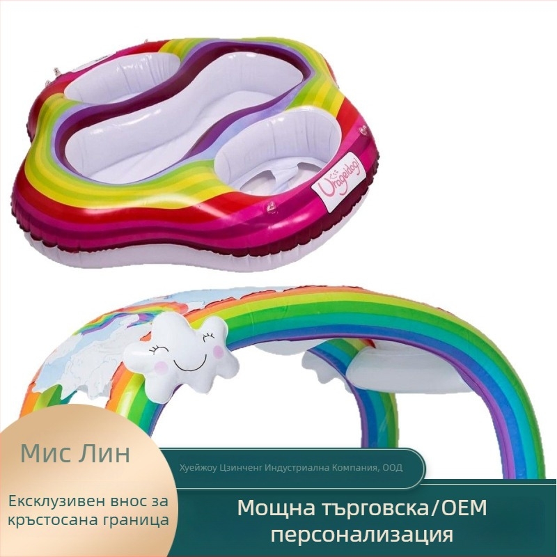 Плувен пръстен за деца с екологично PVC, 0,25 мм дебелина, печатен дизайн, артикул SJL-20250318