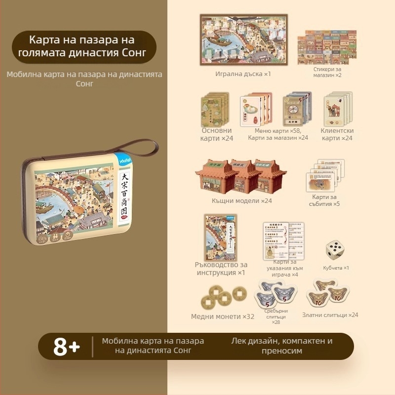 Yaofish Детска настолна игра с карти — хартиени карти, луксозна разширена версия, интерактивно мислене и творчество, за деца 4–14 години