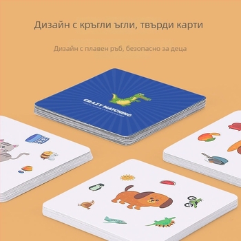 Детска игра с карти за животни: съвпадение и судоку логика за фокус тренинг — хартия, цветна кутия, за деца 4–6 години, произход Zhejiang