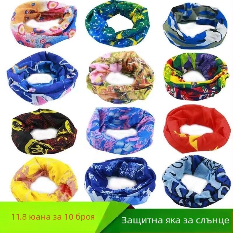 Спортна шапка и шал за глава, етнически стил, полиестер, райета, за деца