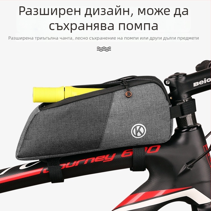 Торба за горна тръба на велосипед, найлон, капацитет 1 л, модел 83454, с вътрешна подплата