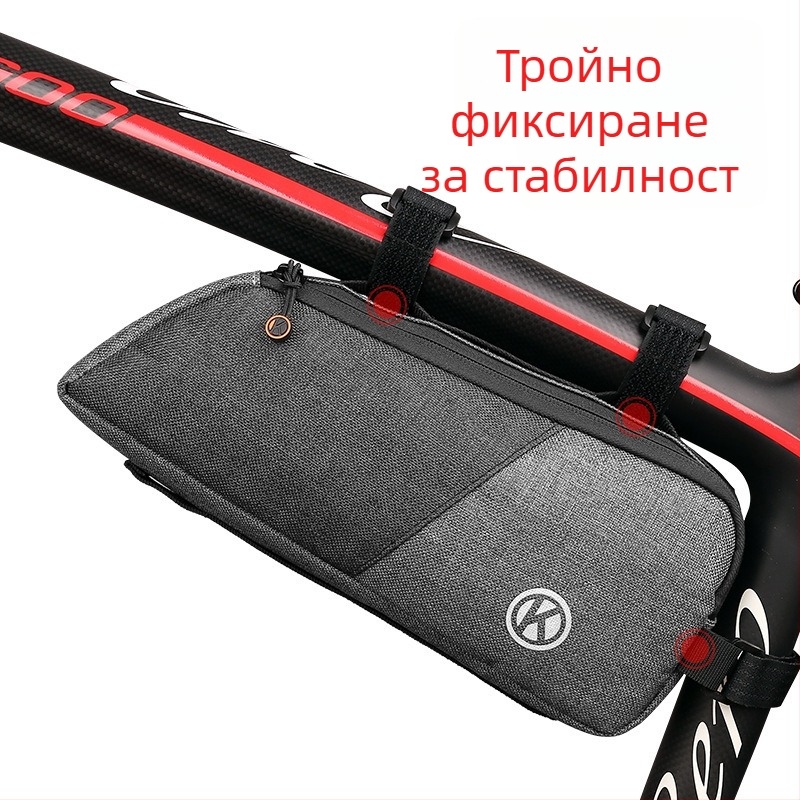 Торба за горна тръба на велосипед, найлон, капацитет 1 л, модел 83454, с вътрешна подплата