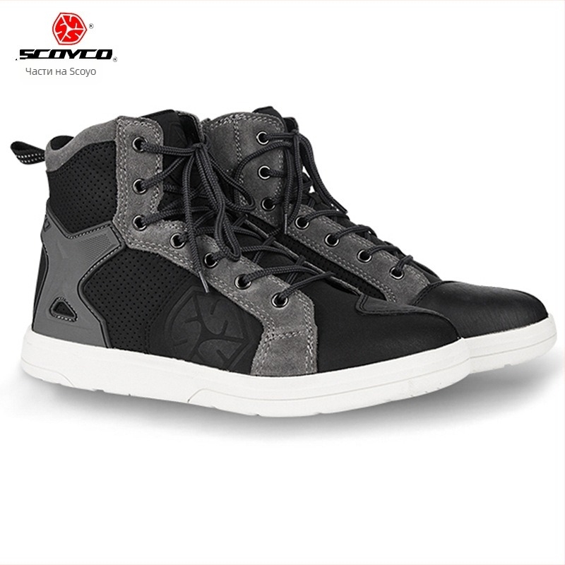 Scoyco мотоциклетни ботуши за каране – дишащи, водоустойчиви, антихлъзгащи, ударопоглъщащи, удароустойчиви