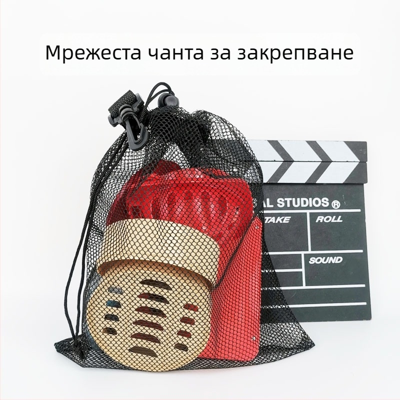 Полиестерна мрежеста торба с връзка за съхранение на морски черупки — Peng Huiming, стил Bundle Pocket, печат Silk Screen, логото отпечатано