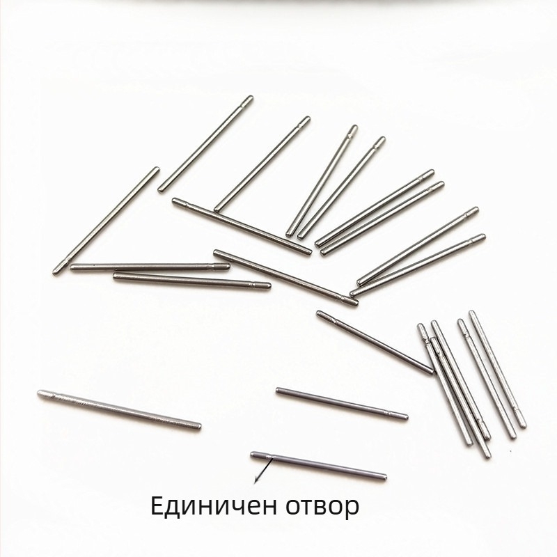 316L неръждаема стомана ушна игла без глава, права, с една дупка и една канавка, DIY бижута
