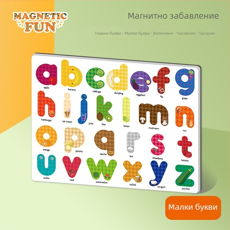 Магнитни плочки с букви и цифри, 4 части, EVA материал, магнит за хладилник, плосък пъзел, персонализирани изображения